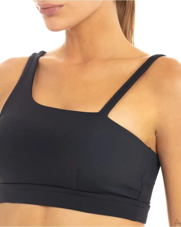 TOP ASIMETRICO NEGRO MUJER