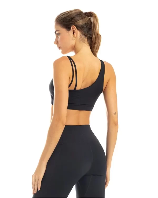 TOP ASIMETRICO NEGRO MUJER