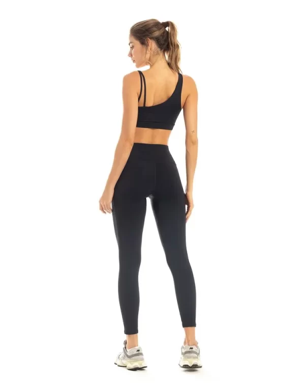 TOP ASIMETRICO NEGRO MUJER