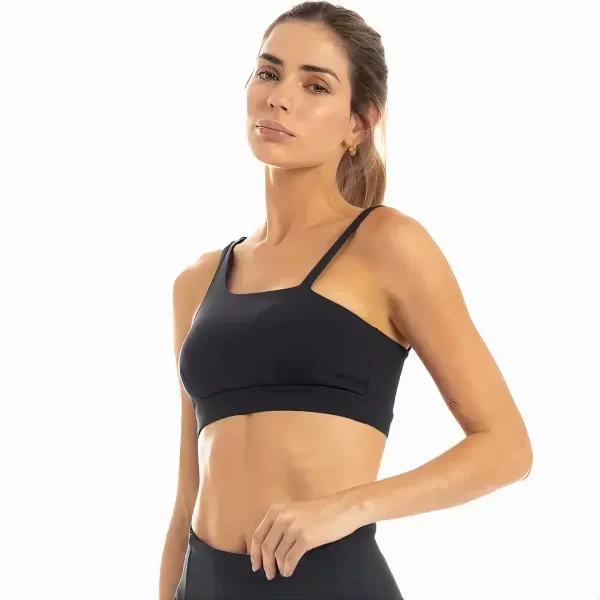 TOP ASIMETRICO NEGRO MUJER